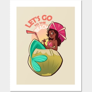 LET'S GO TO THE BEACH Posters and Art